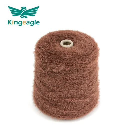 Kingeagle 7nm 2cm Nylon Mink Feather Yarn Manufacturer for Flat Knitting