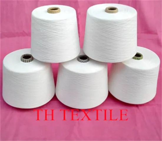Textile CVC 80/20 Cotton Polyester Blended Yarn in Stock for Knitting Textile