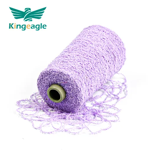Kingeagle Best Price 8.5nm High Quality Microfiber Polyester Feather Yarn for Knitting 