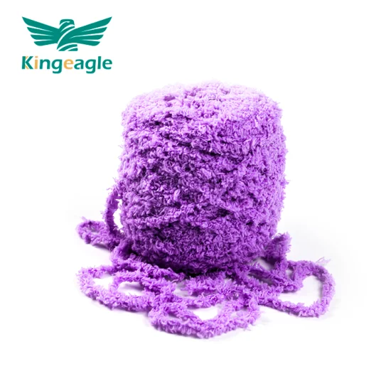 Kingeagle Factory Polyester Microfiber Yarn Fancy Fur Yarn