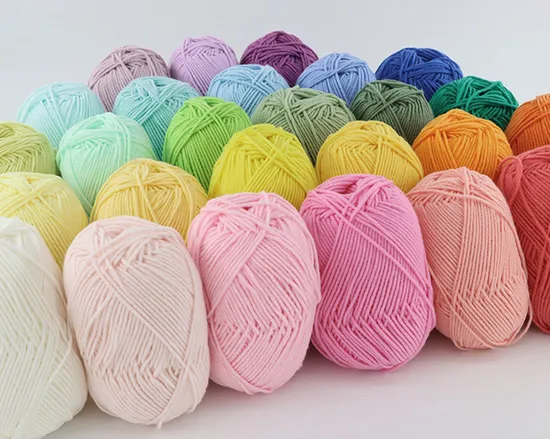 5 Ply Blended Polyester Cotton Yarn 50g/Roll Chunky Cotton Yarn for Crochet Natural Cotton Yarn 