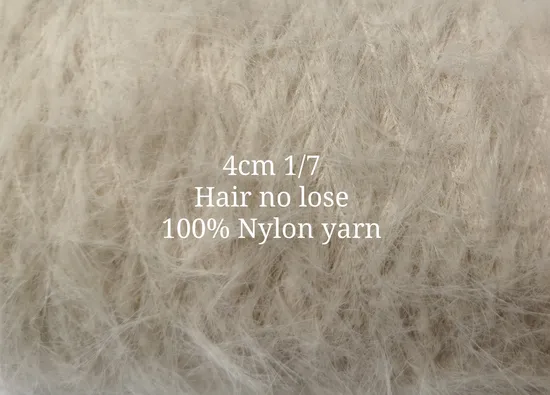 Never Lose Hair 4cm Feather 100% Nylon Eyelash Yarn 