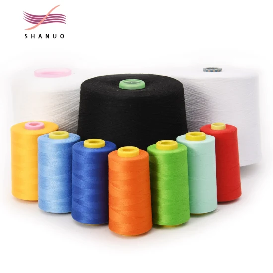 Fancy 100% Recycled Spun Polyester Yarn Ne 40s/2 for Clothing Sewing Thread